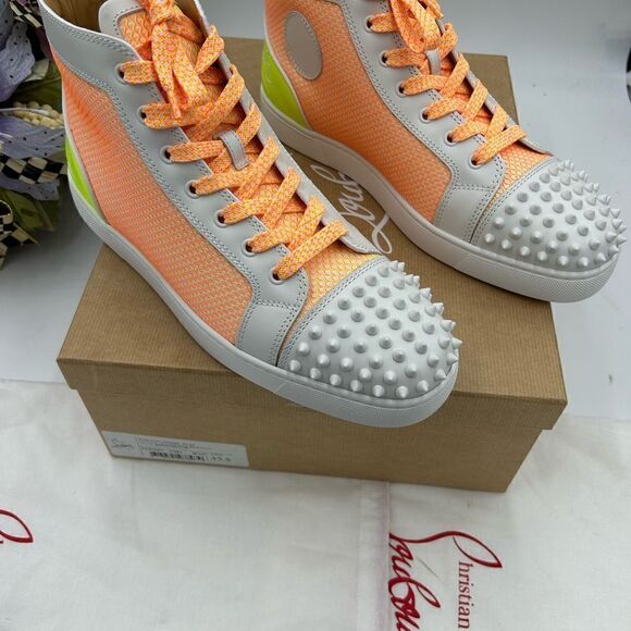 Men’s Christian Louboutin fun Lou spikes high tops size 43.5 made in Italy - Picture 2 of 11